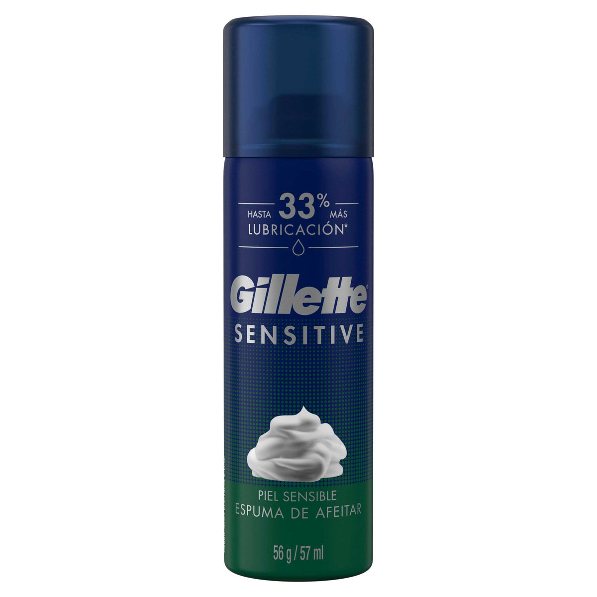 Espuma de Afeitar GILLETTE Sensitive para Piel Sensible Lata x 57 ml