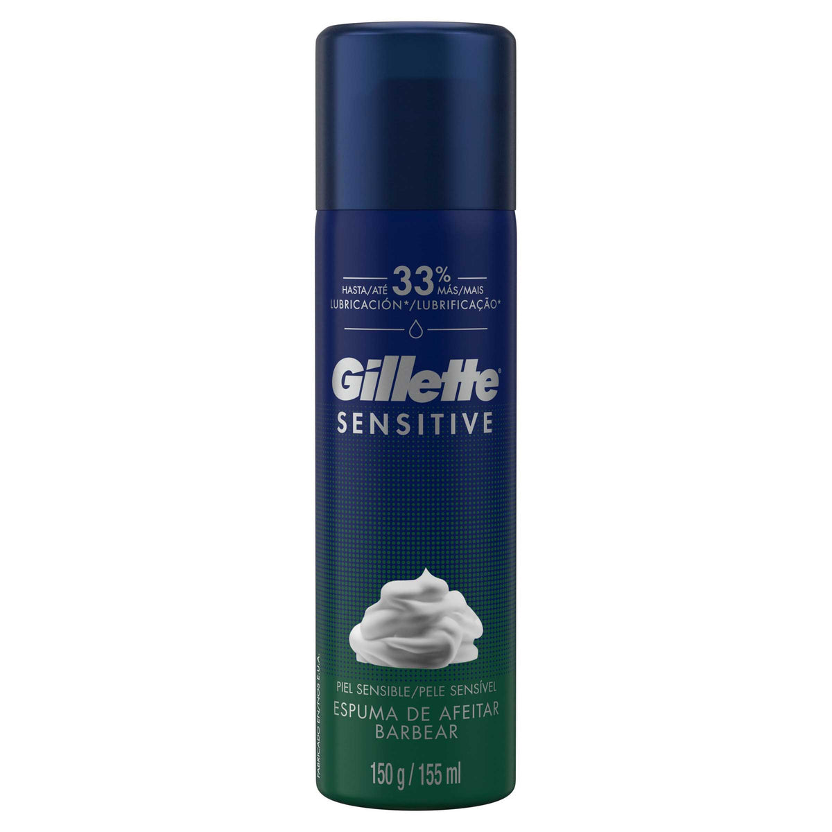 Espuma De Afeitar Gillette Sensitive x 155 ml