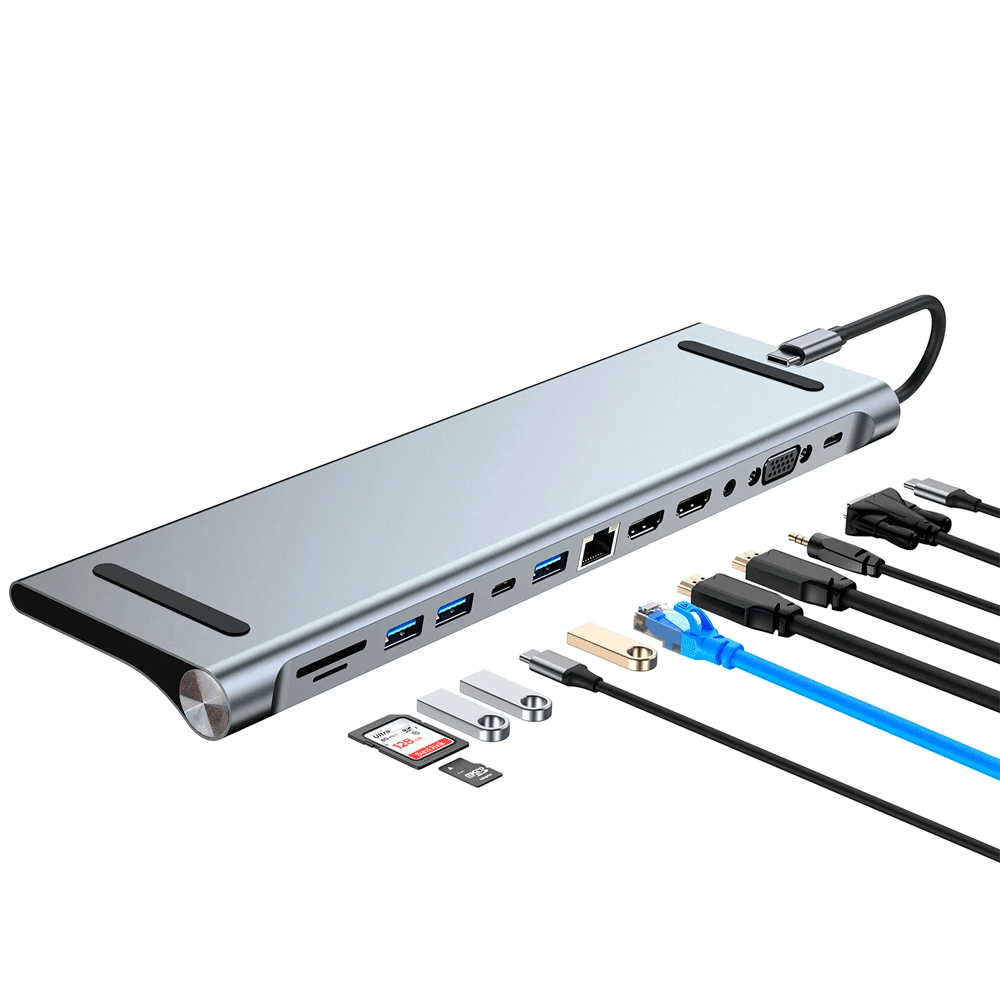 Hub USB Tipo C 12 en 1 Docking