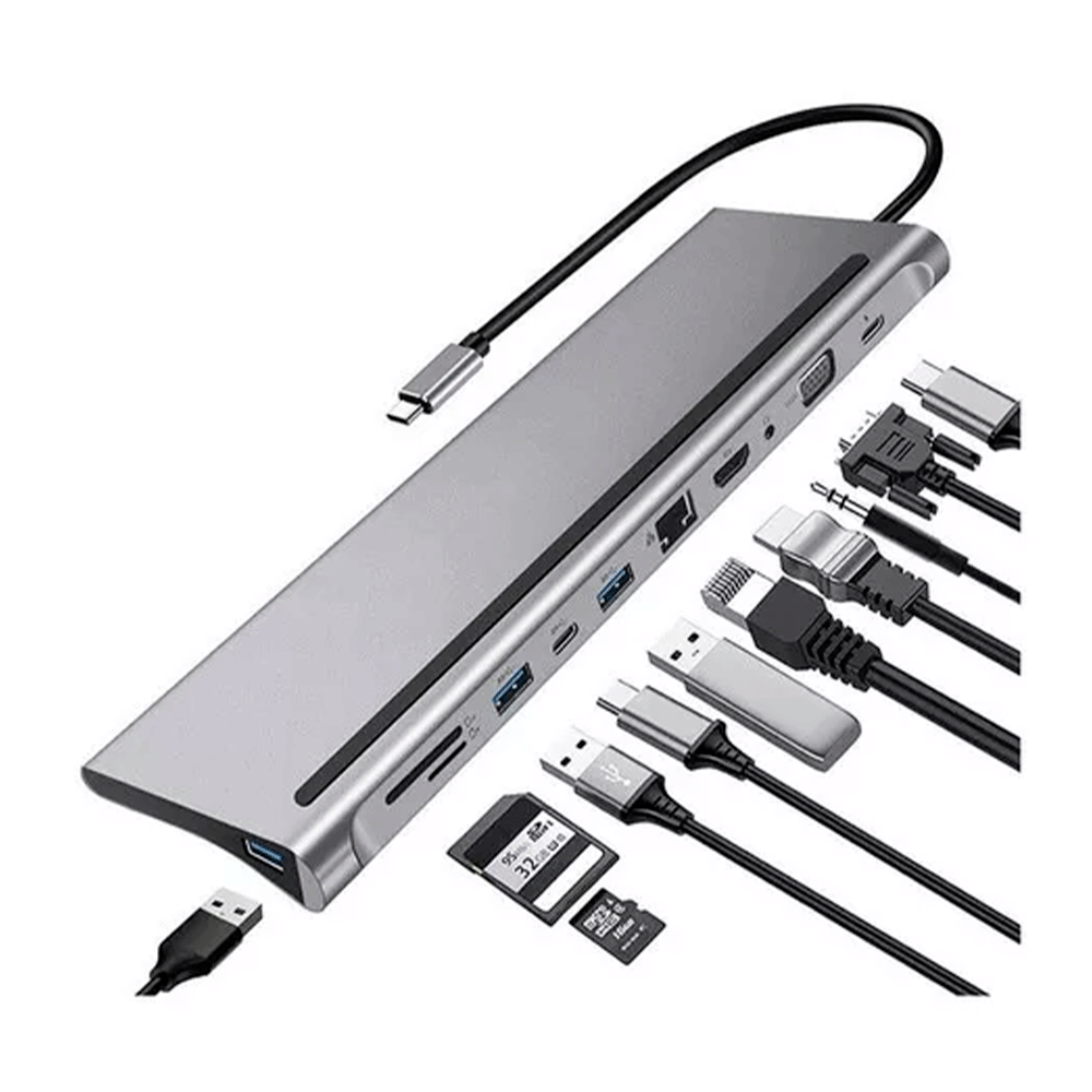 Hub USB Tipo C 12 en 1 Docking