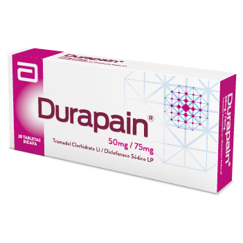 Durapain Tramadol + Diclofenac 50mg/75mg Abbott Caja x 20 Tabletas