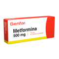 Metformina Genfar 500 mg Caja x 30 Tabletas