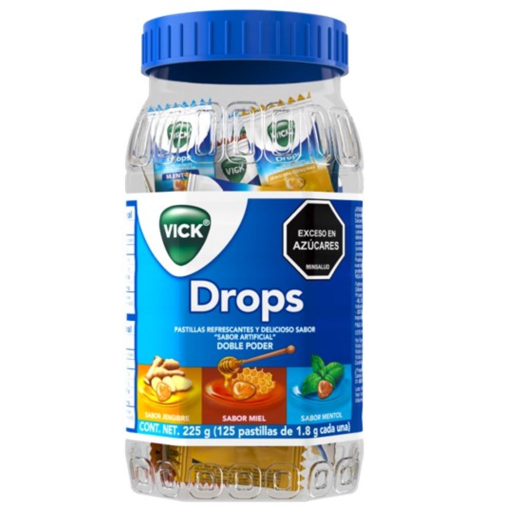 Vick Drops Pastillas Mix P&G Tarro Plástico x 125 Sobres