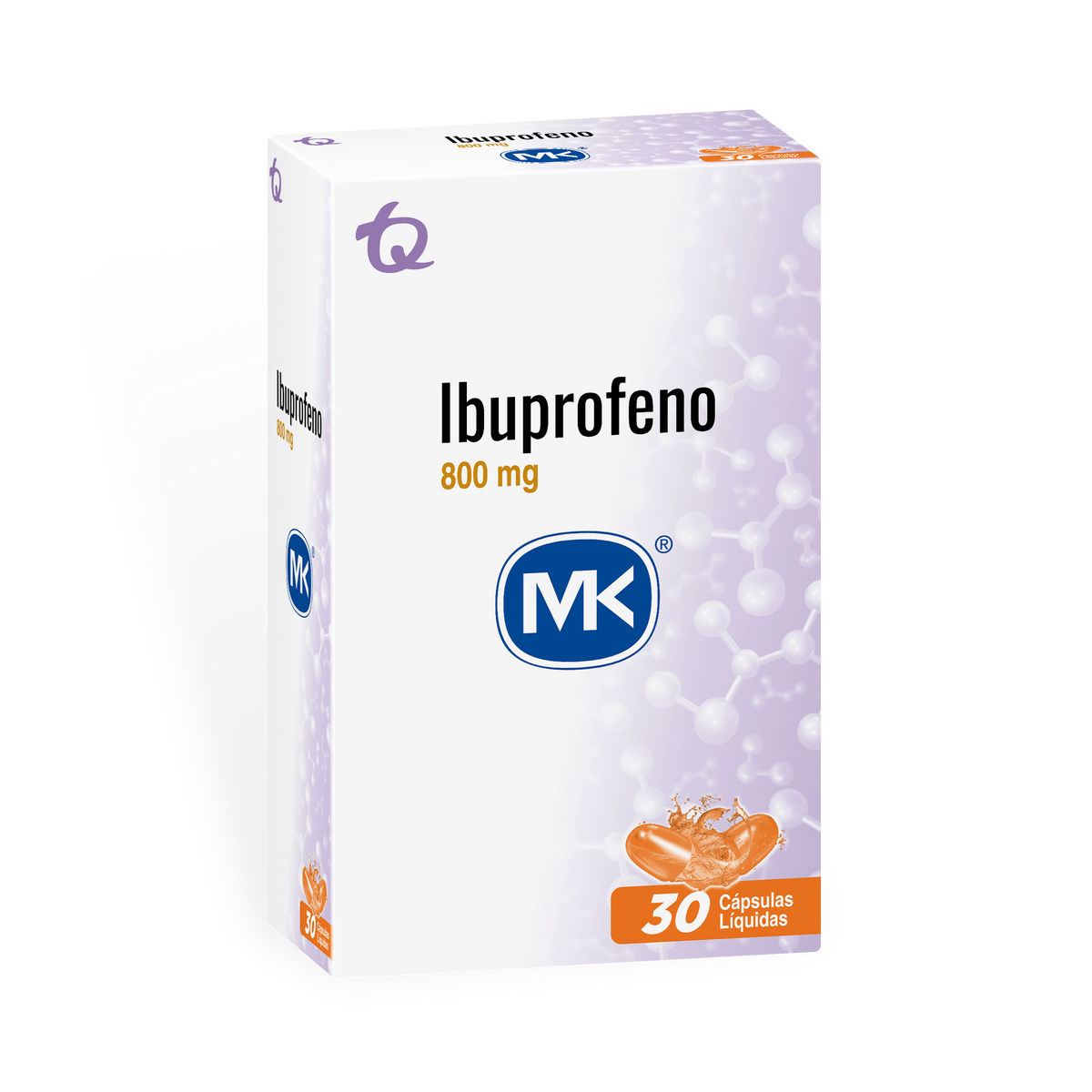 Ibuprofeno 800 mg MK Caja x 30 Cápsulas