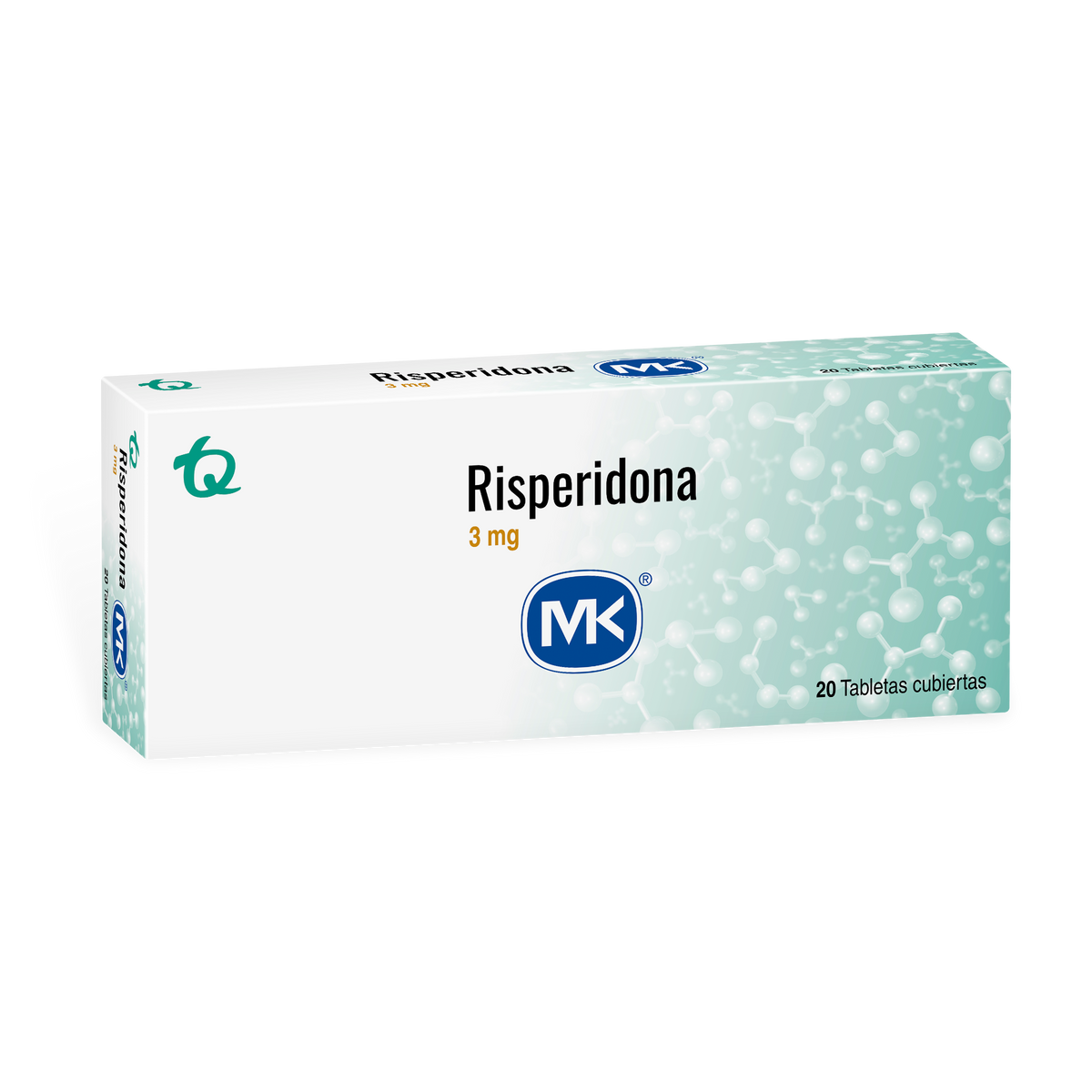 Risperidona 3 mg MK Caja x 20 Tabletas