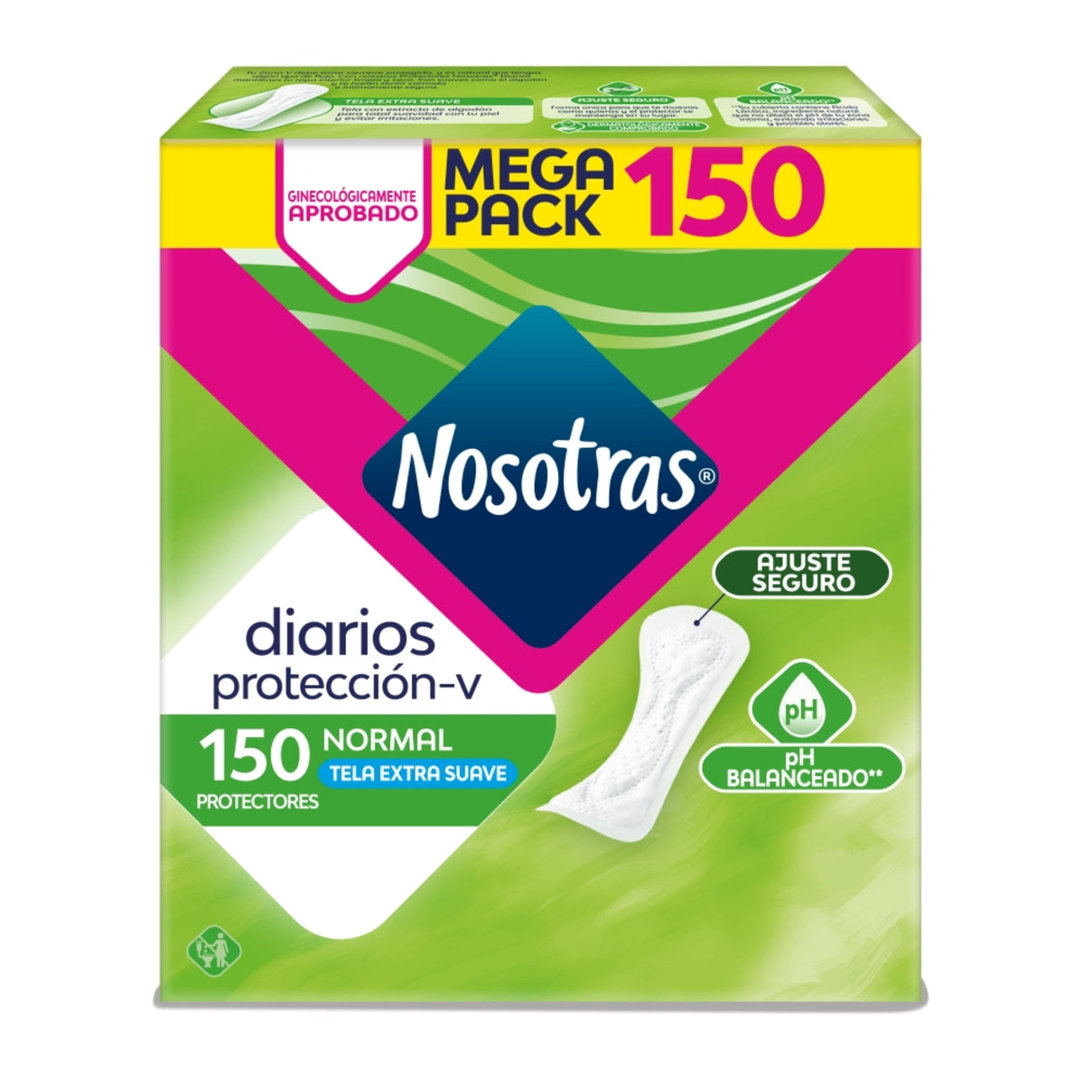 Protectores Diarios Nosotras Normal Caja x 150 und