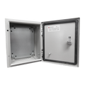 Gabinete de Acero IP66 con Placa Trasera Interior y Compuerta Inferior Atornillable (Incluye Chapa y Llave)
