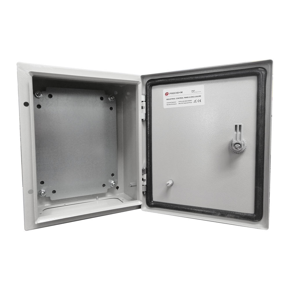Gabinete de Acero IP66 con Placa Trasera Interior y Compuerta Inferior Atornillable (Incluye Chapa y Llave)