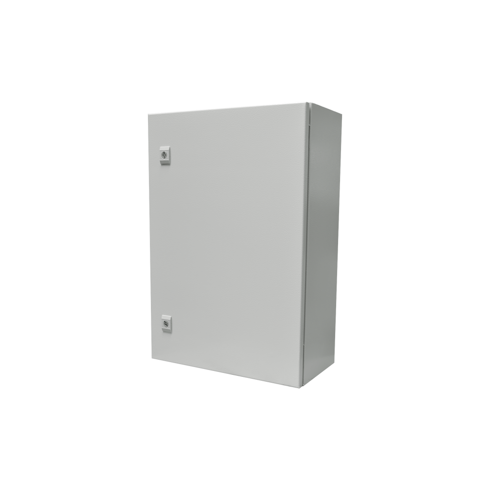 Gabinete de Acero IP66 Placa Trasera Interior + Compuerta Inferior Atornillable (Incluye Chapa y Llave)