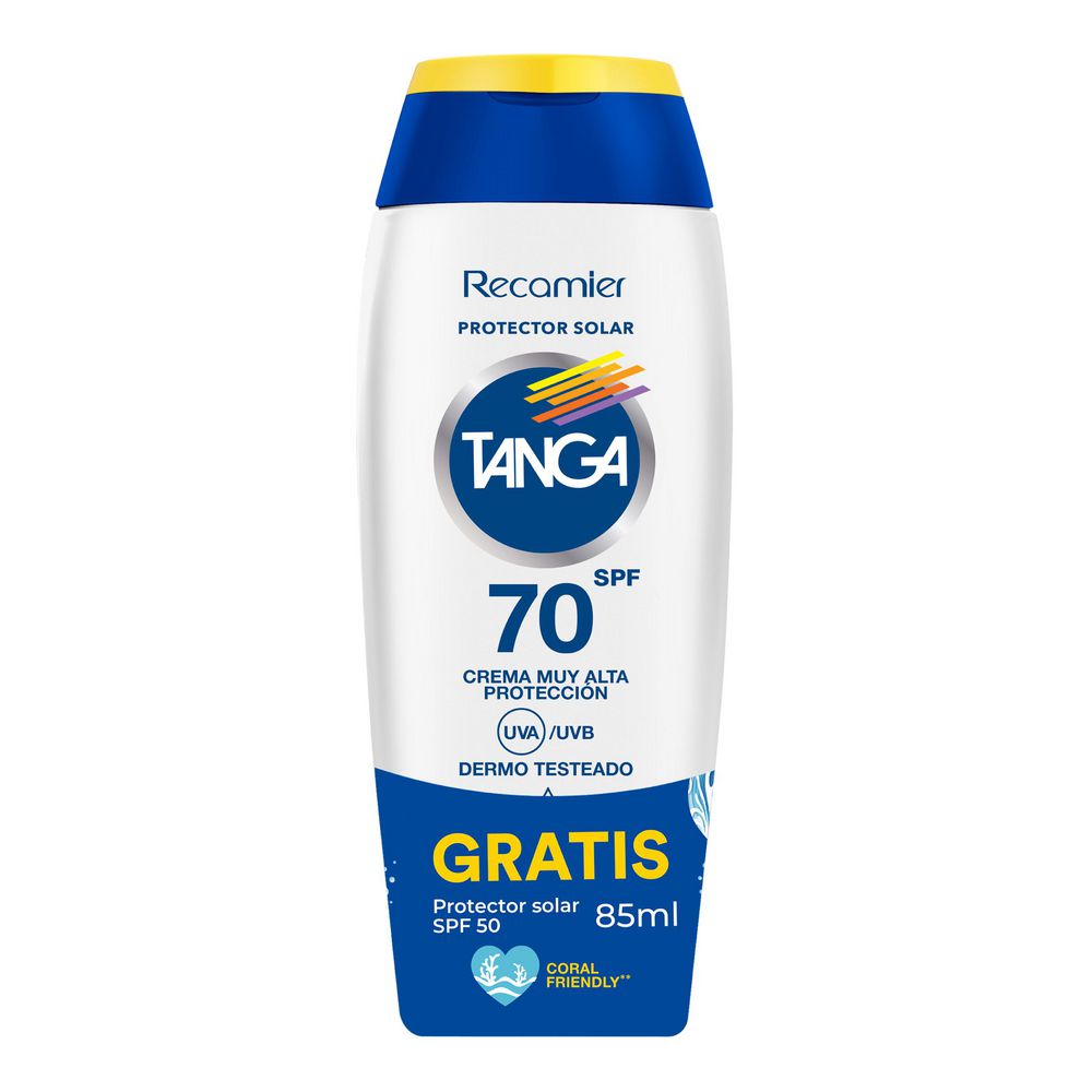 BLOQUEADOR TANGA SPF70 +GRATIS GEL AFTER SUN FRASCO 220ML+85ML