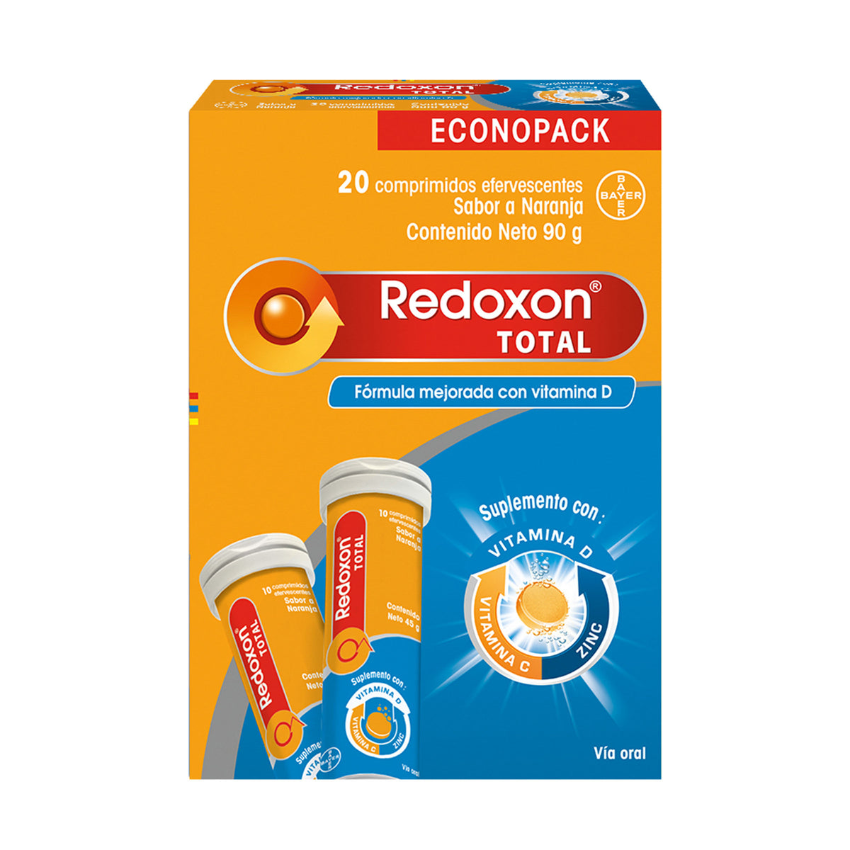 Redoxon Total Ácido Ascórbico 100 mg Bayer x 20 Comprimidos