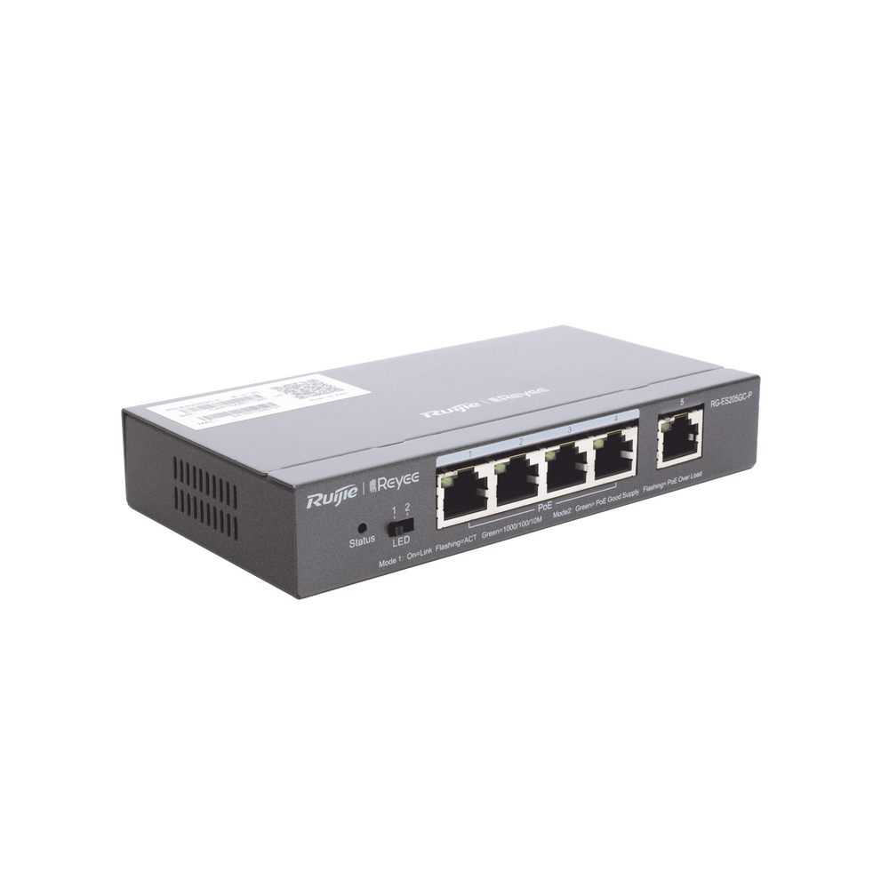Switch PoE Inteligente Administrable en la Nube 5 Puertos Gigabit 4 PoE+