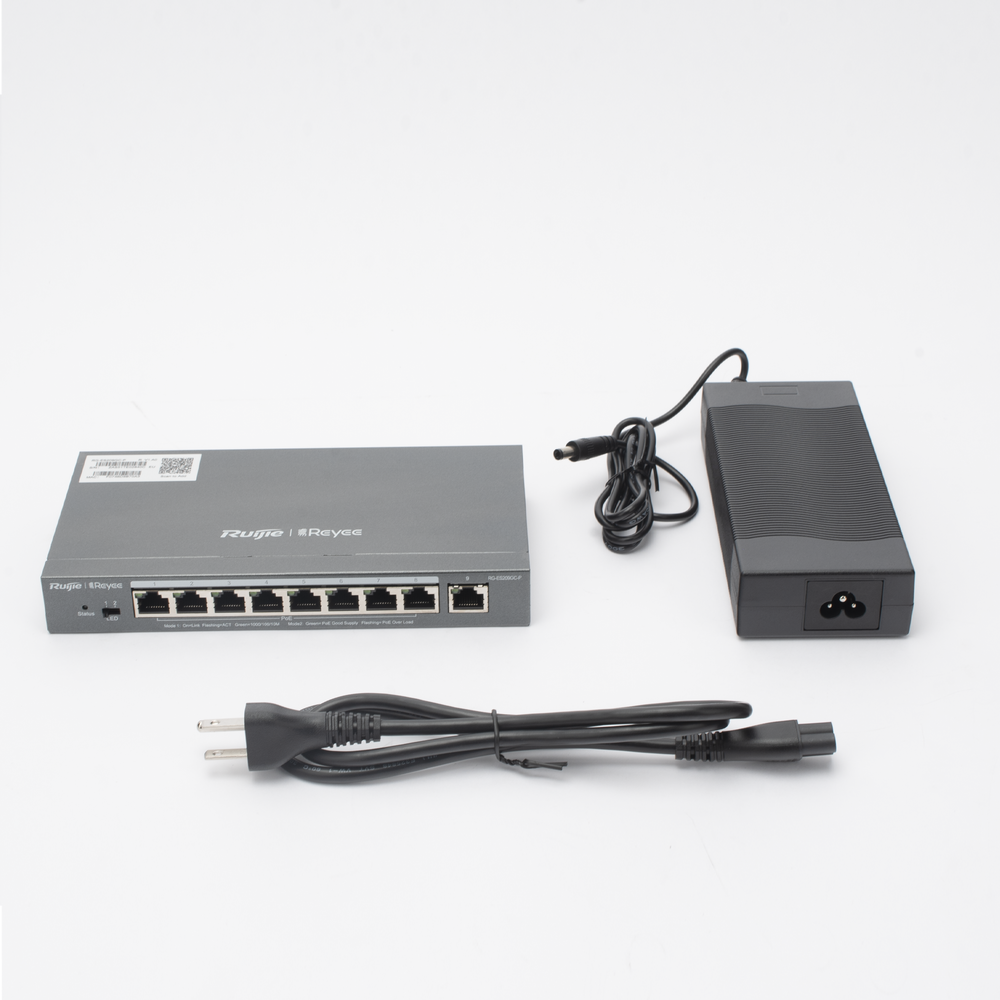 Switch PoE inteligente con 9 puertos gigabit 8 puertos PoE