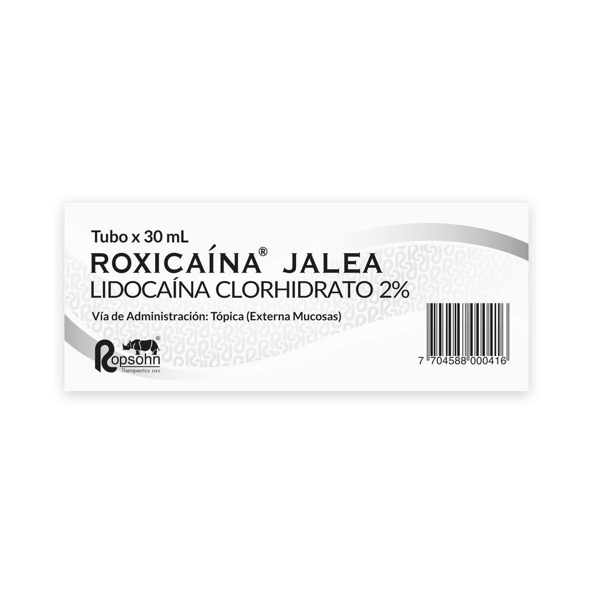 Roxicaina Lidocaína Clorhidrato 2% Ropsohn Jalea Tubo x 30 ml