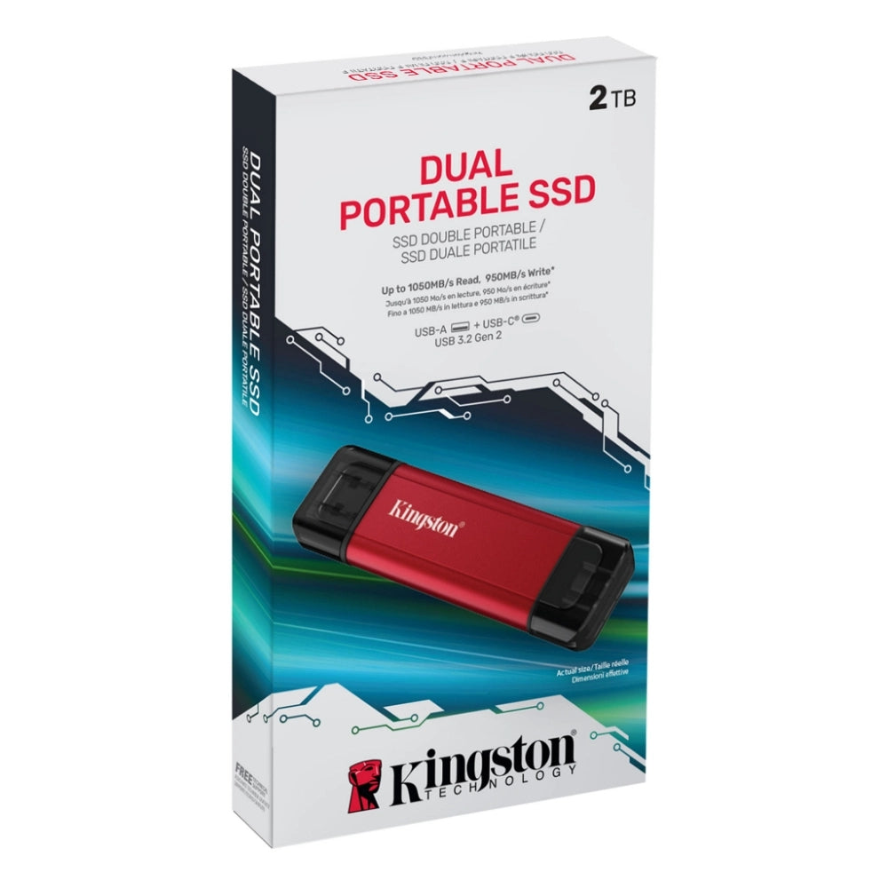 Unidad de estado sólido Externo 2TB Dual Usb A/C 1050MB/s Usb 3.2