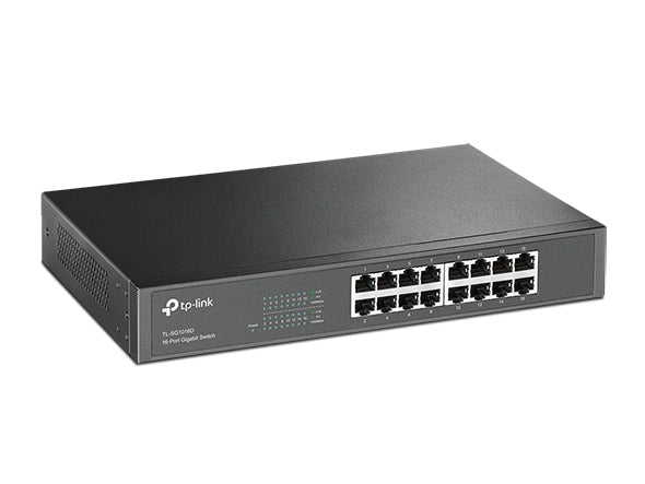 Switch de 16 puertos Gigabit para escritorio montaje en rack