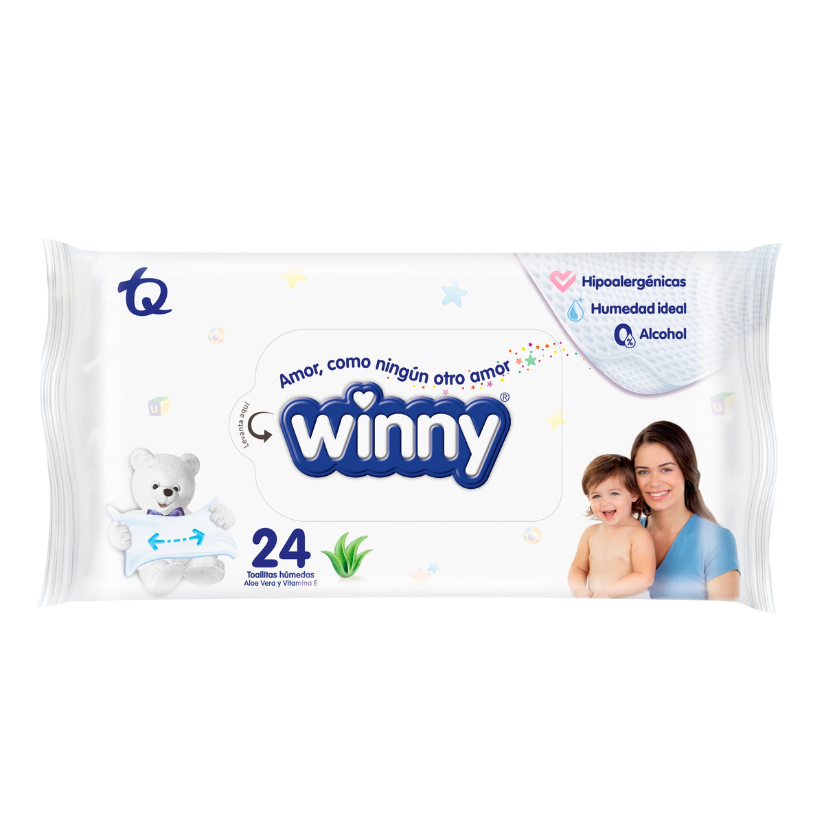 TOALLITAS HUMEDAS WINNY ALOE VERA & VITAMINA E SKU14793