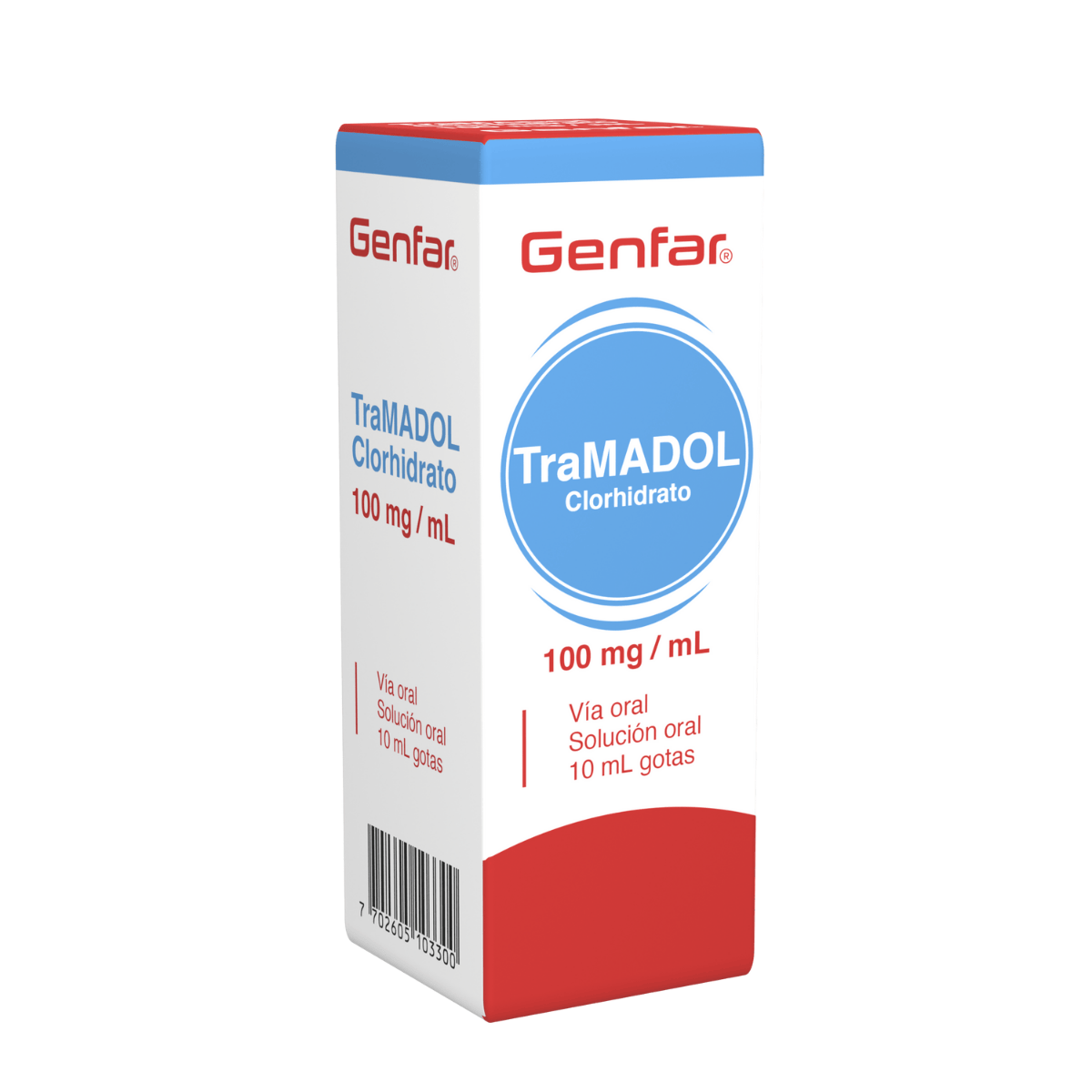 Tramadol Clorhidrato Genfar 100 mg Frasco x 10 ml