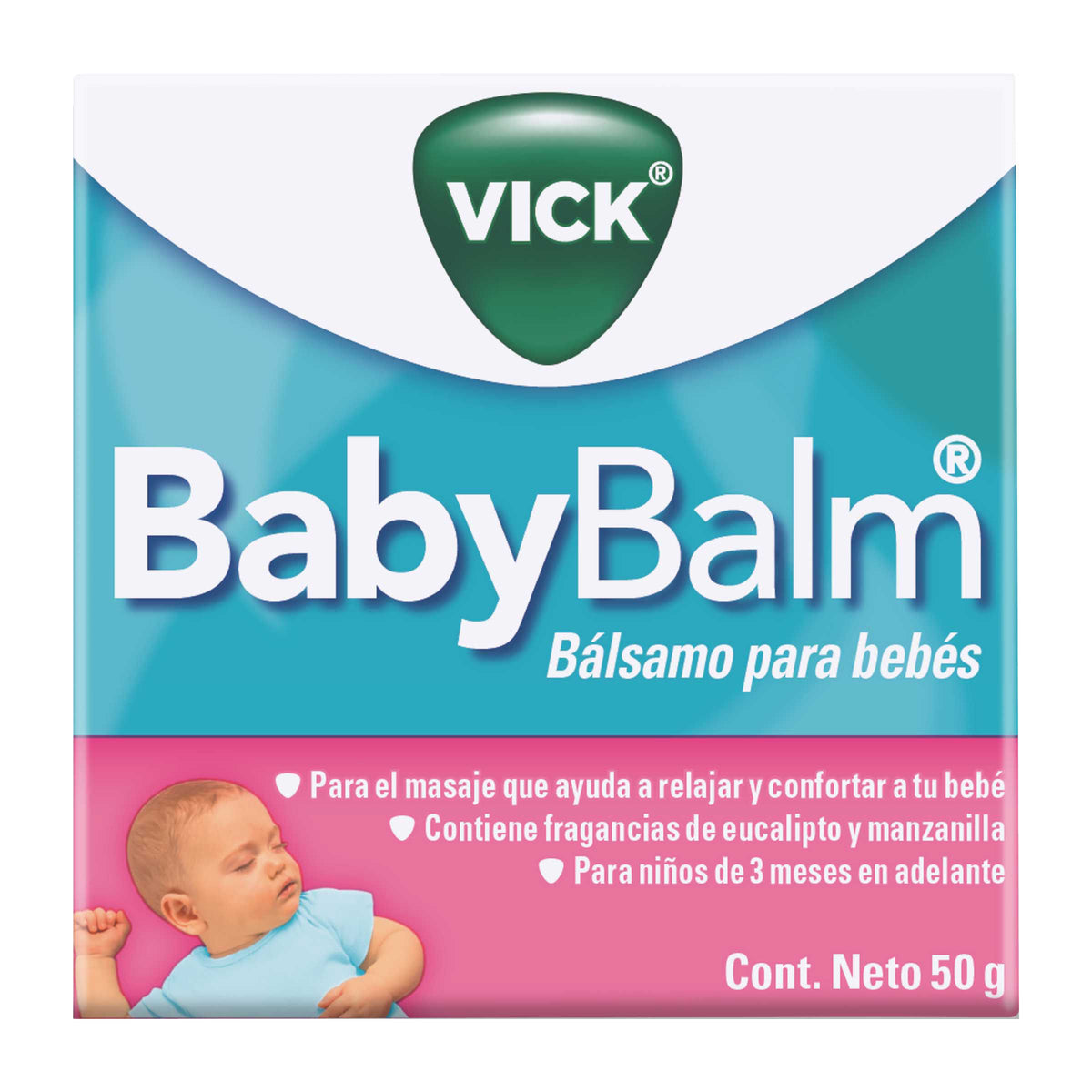 Vick BabyBalm Bálsamo Relajante Para Bebés Frasco x 50 gr