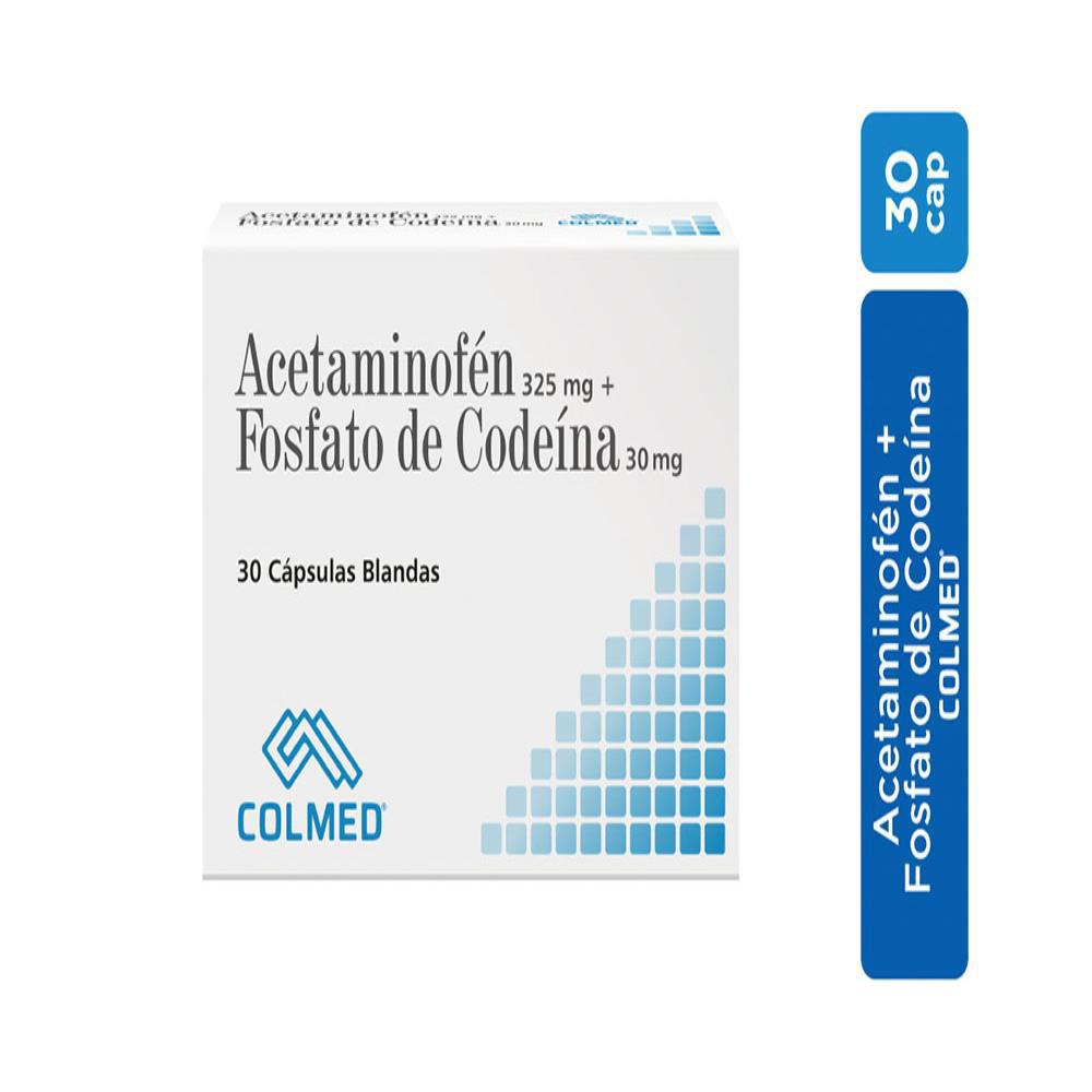 Acetaminofen 325mg + Fosfato de Codeina 30mg Colmed Caja x 30 Capsulas Blandas