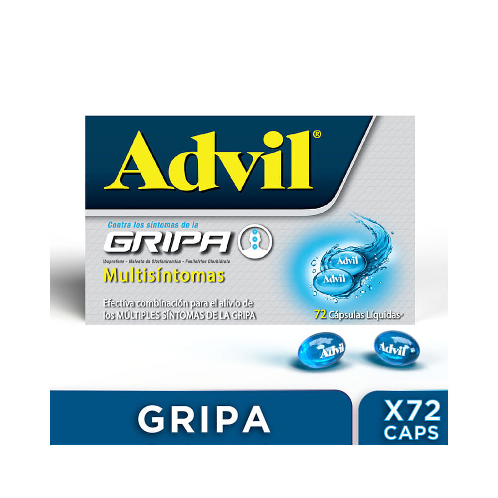 Advil Gripa Caja x 72 Capsulas Liquidas Procaps