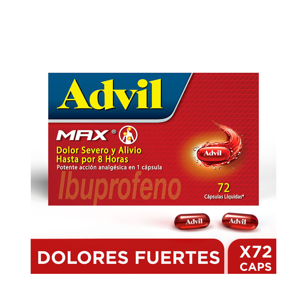 Advil Max Caja x 72 Capsulas Liquidas Procaps