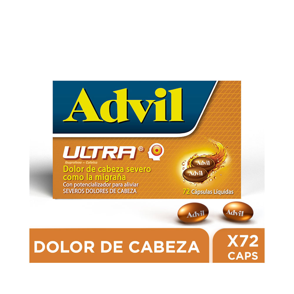 Advil Ultra Caja x 72 Capsulas Liquidas Procaps