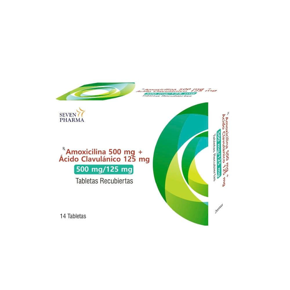 AMOXICILINA+ACIDO CLAVULANICO TABLETAS 500MG/125MG CAJA X 14 UNDS