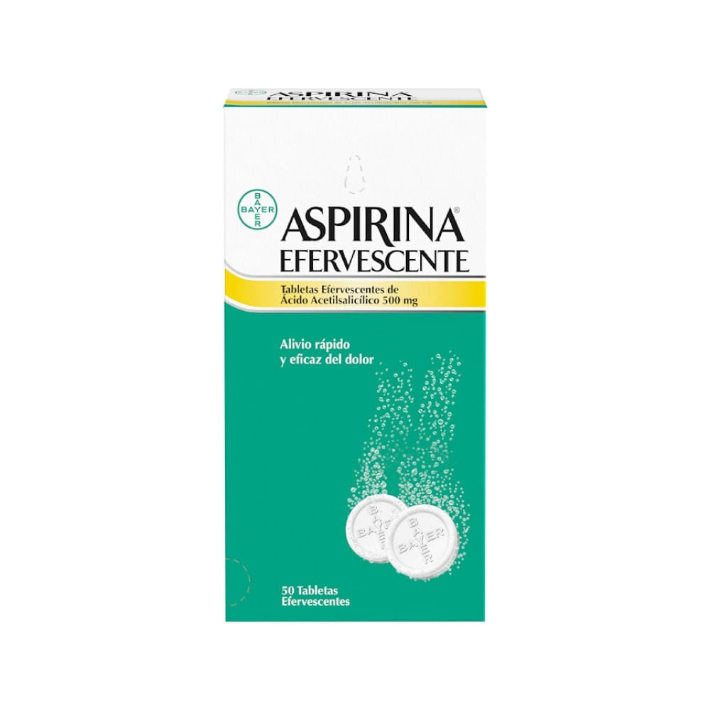 ASPIRINA EFERVESCENTE TABLETAS 500 MG - CAJA X 50 UNDS