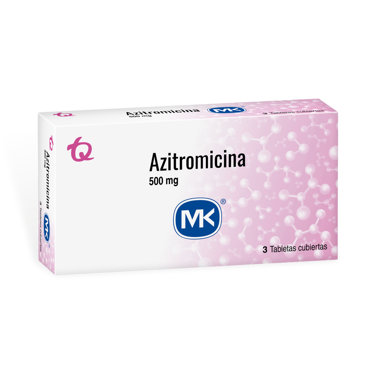 Azitromicina MK 500 mg Caja x 3 Tabletas