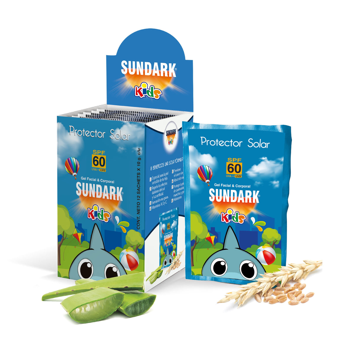 Protector Solar Sundark Kids Spf 60 12 Sobres