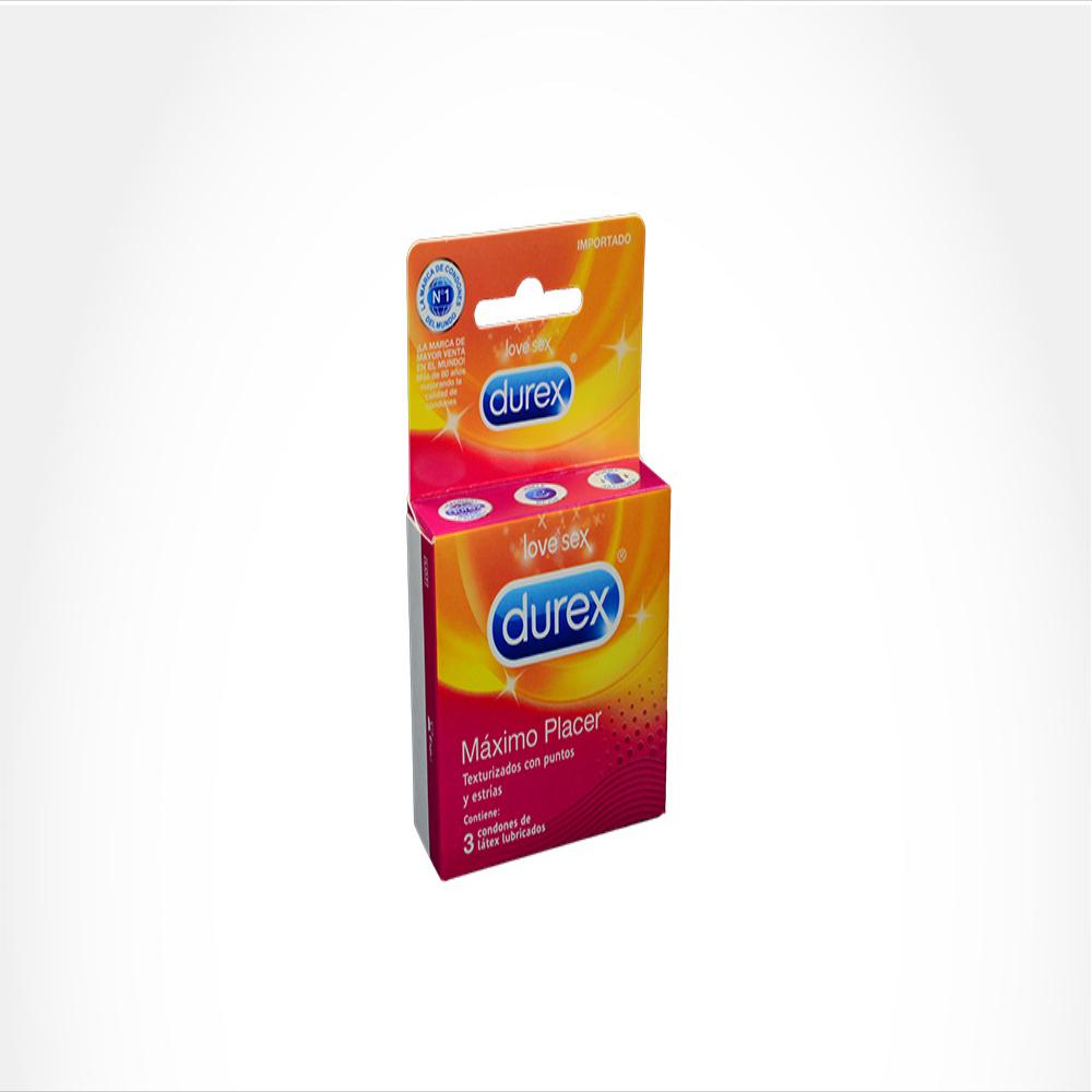 Condones Durex Máximo Placer Caja x 3 und
