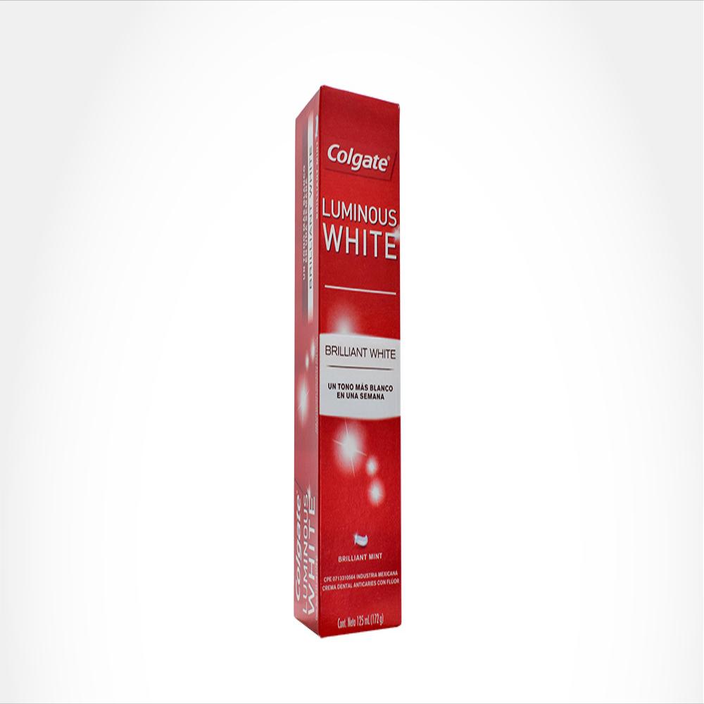 Crema Dental Colgate Blanqueadora Luminous White Brilliant Caja x 125 ml