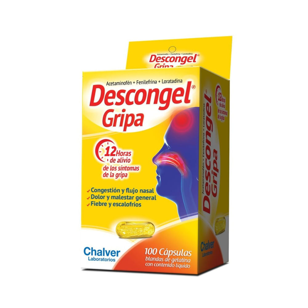 Descongel Gripa Caja x 100 Capsulas Blandas Chalver