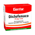 Diclofenaco 75mg/3ml Genfar Caja x 10 Ampollas
