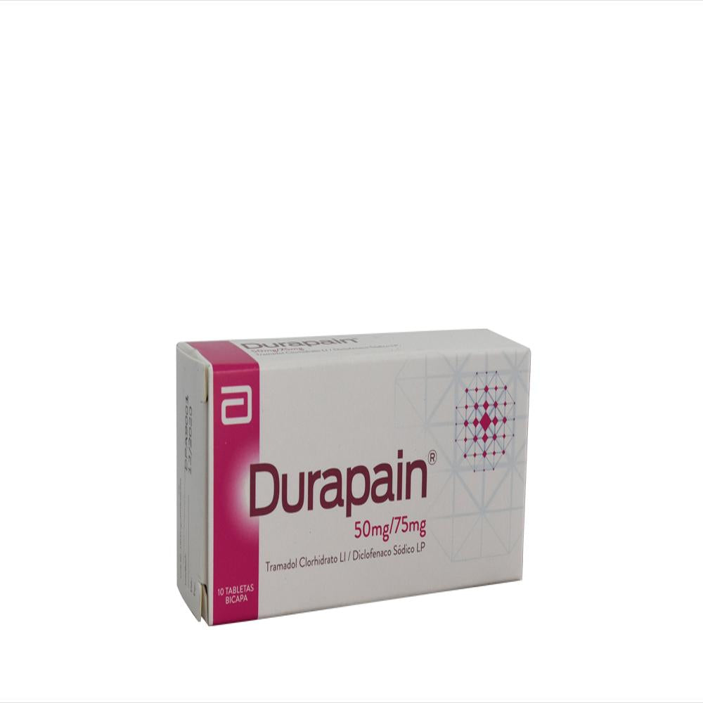 Durapain Tramadol + Diclofenac 50mg/75mg Abbott Caja x 10 Tabletas