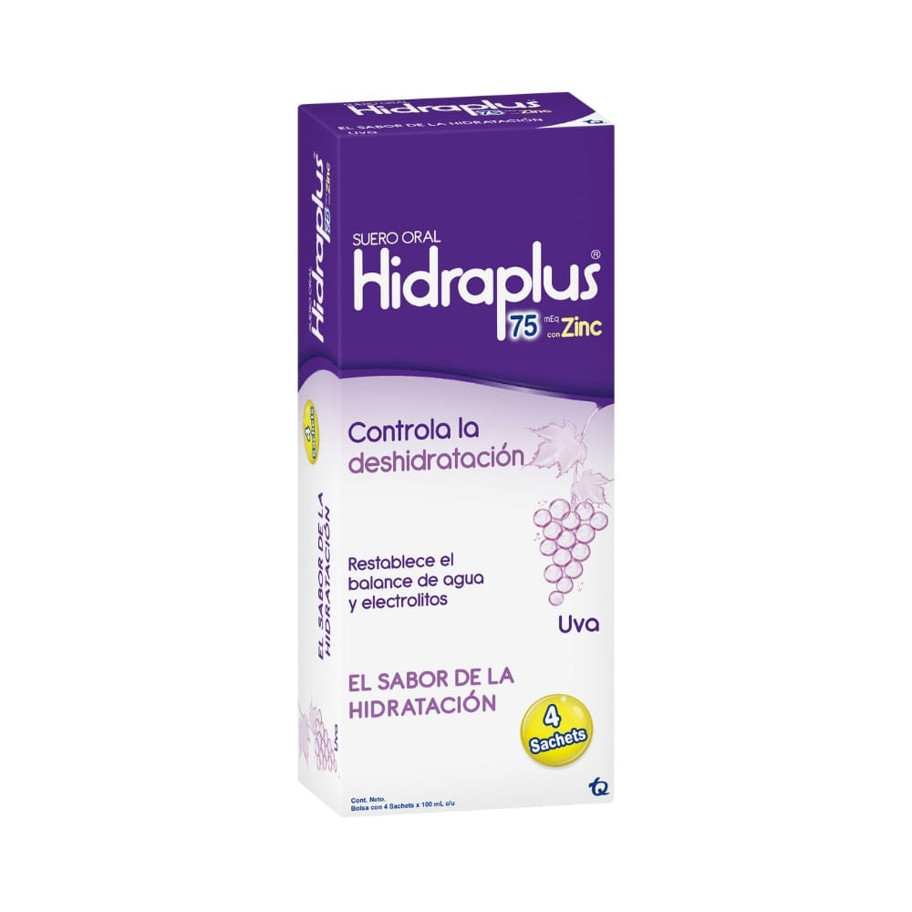 Hidraplus Cloruro de Sodio + Cloruro de Potasio 0,26g/0,15g Tecnoquímicas Caja x 4 Sachets