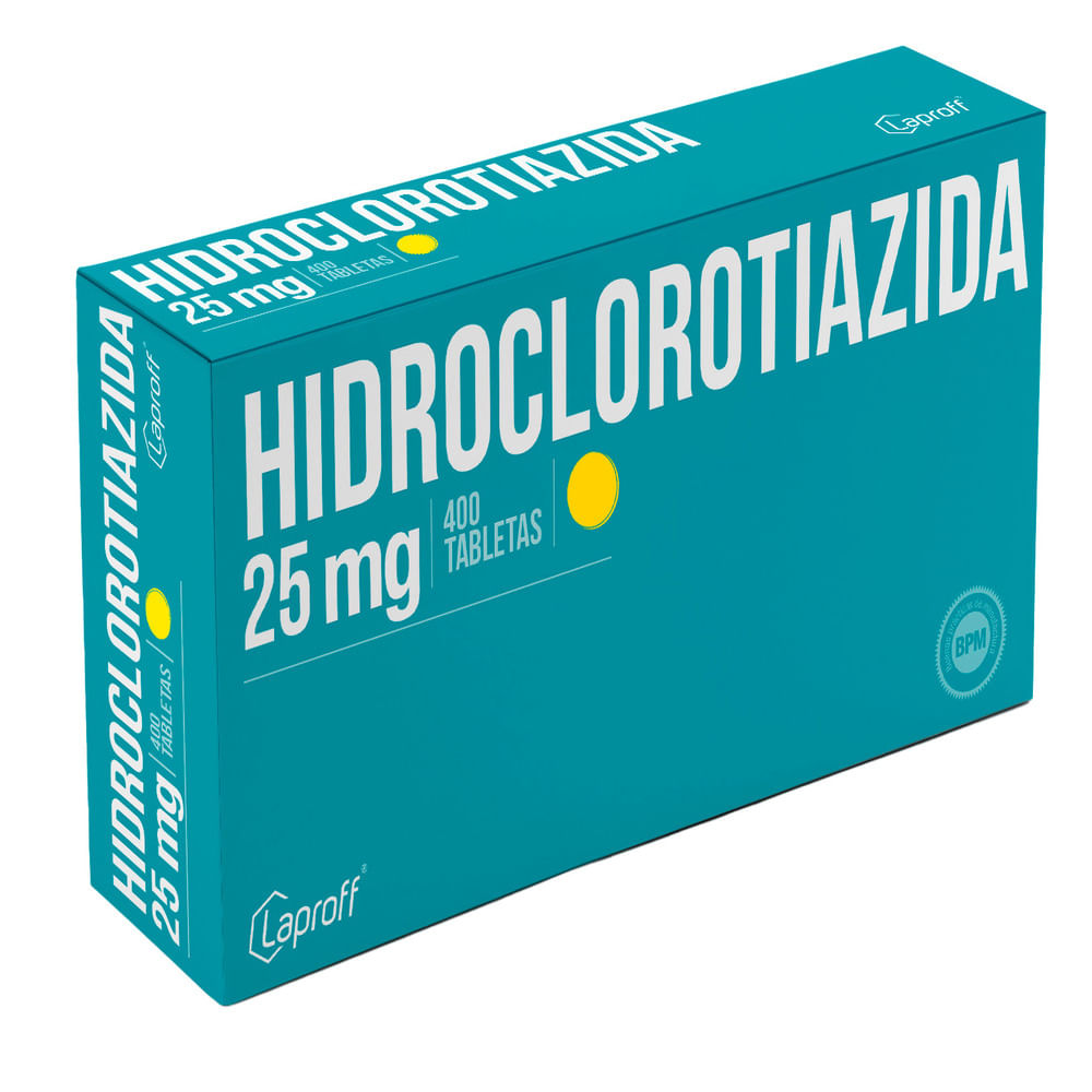 HIDROCLOROTIAZIDA LAPROFF TABLETAS 25 MG - CAJA X 400 UNDS