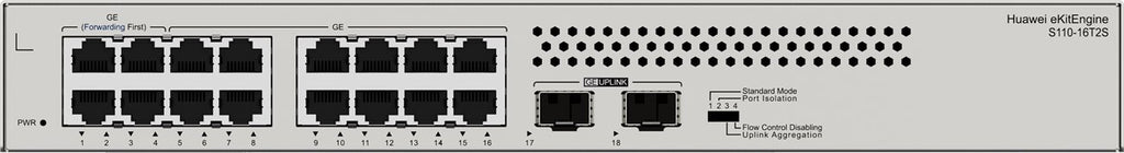 Switch Huawei eKitEngine No Admin 16 Puertos 10/100/1000 Mbps 2 SFP
