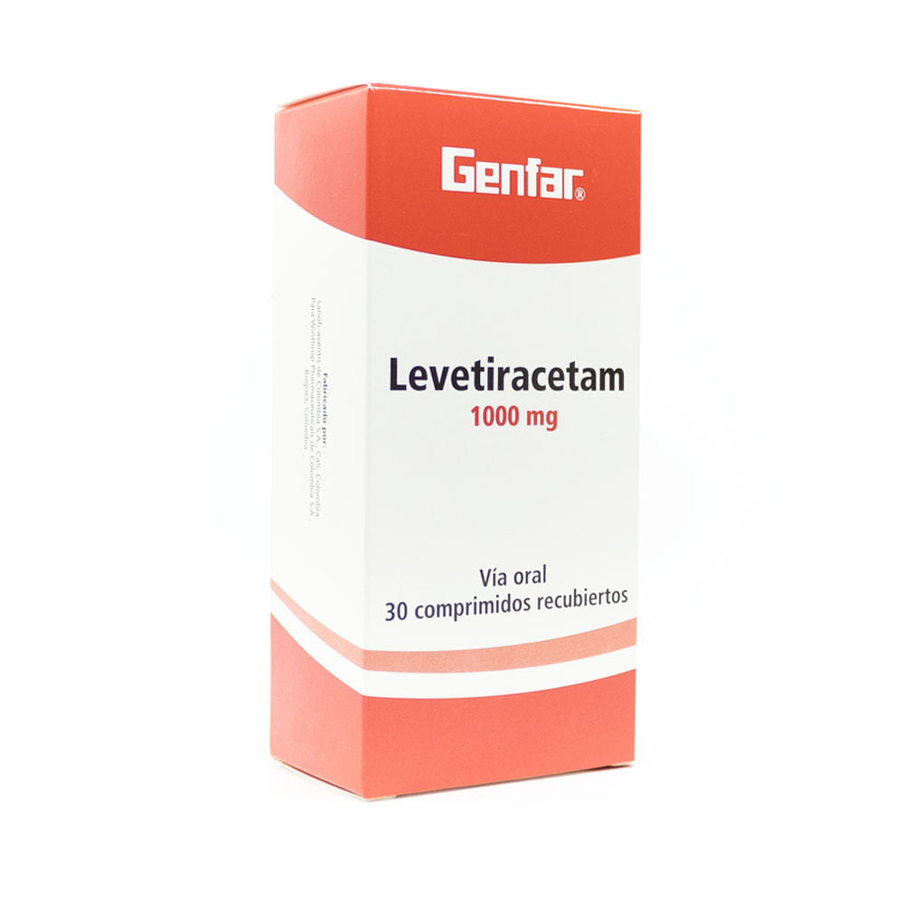 Levetiracetam 1000 mg Caja x 30 Tabletas Genfar