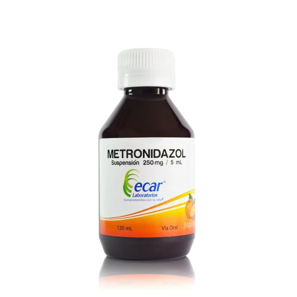 Metronidazol Suspensión 250mg/5ml Ecar Frasco x 120 ml
