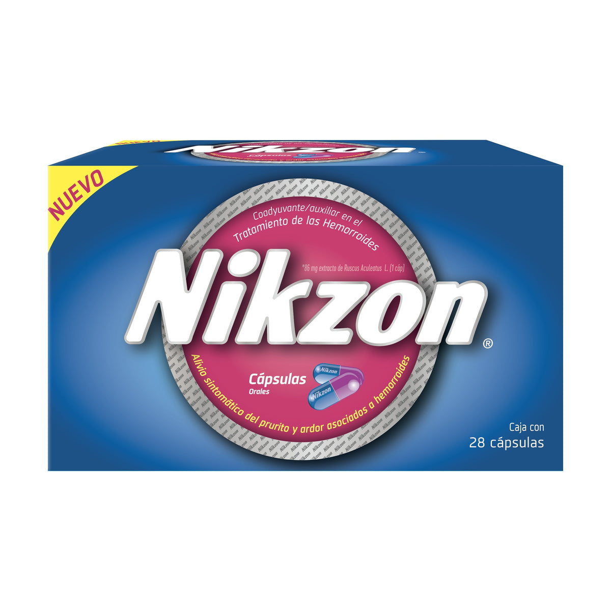 Nikzon Extracto de Ruscus 86 mg Genomma Caja x 28 Cápsulas