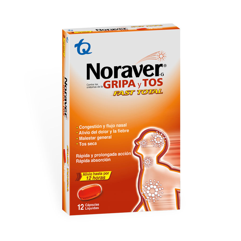 Noraver Gripa/Tos Fast Total Capsulas X 12Und
