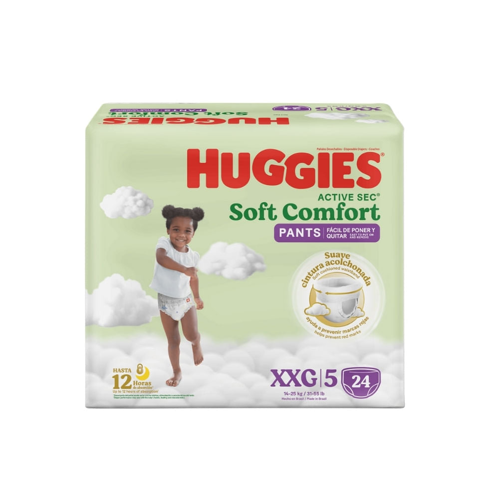 Pañales Huggies Soft Comfort Pants Etapa 5/XXG Paquete x 24 und
