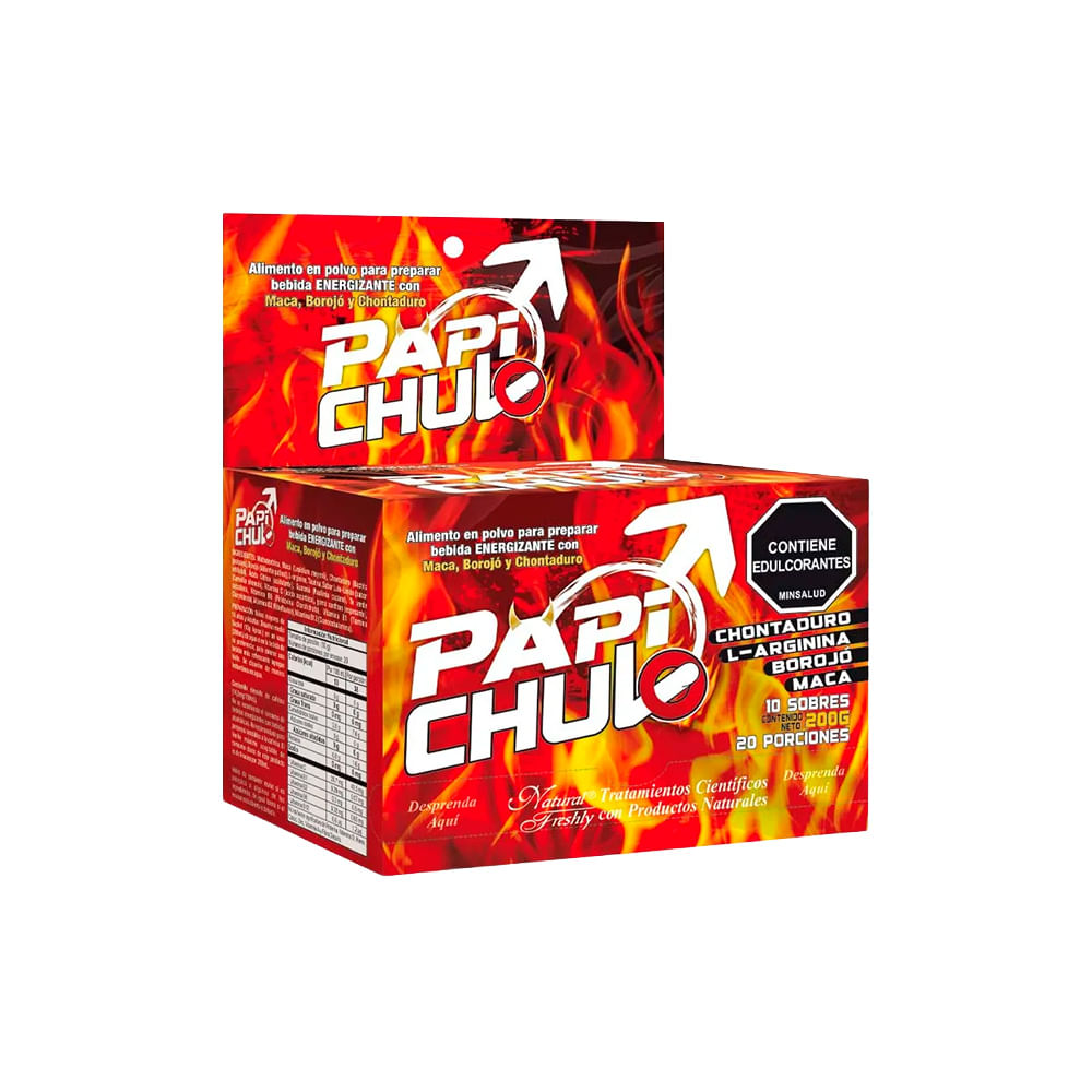 Energizante Polvo Papichulo X 200mg X 10 Sobres