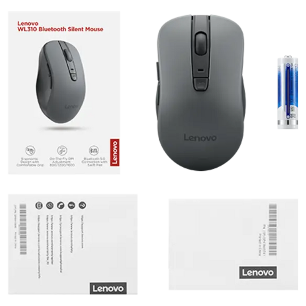 Mouse silencioso Bluetooth Lenovo WL310