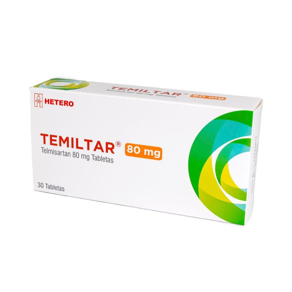 Temiltar 80 mg Caja x Tabletas ( Telmisartan ) Hetero