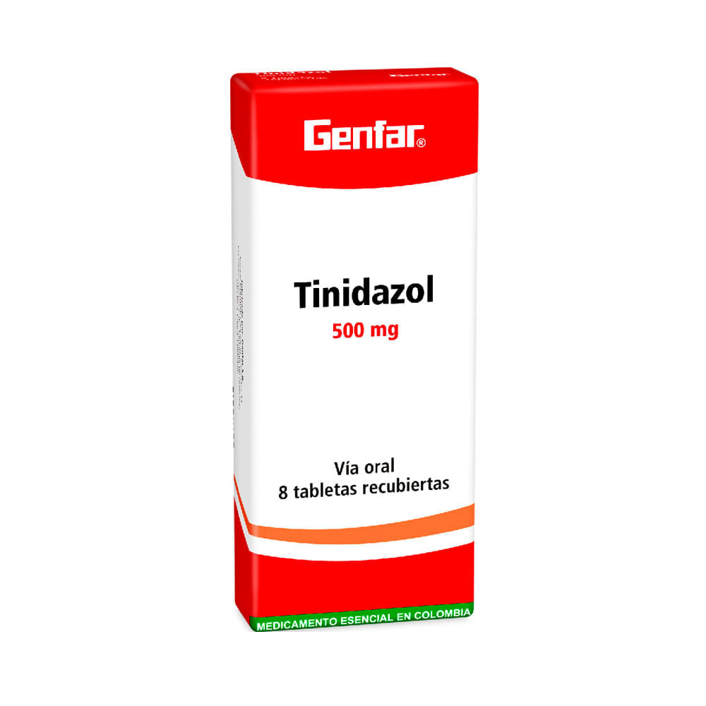 Tinidazol 500 mg Caja x 8 Tabletas Genfar