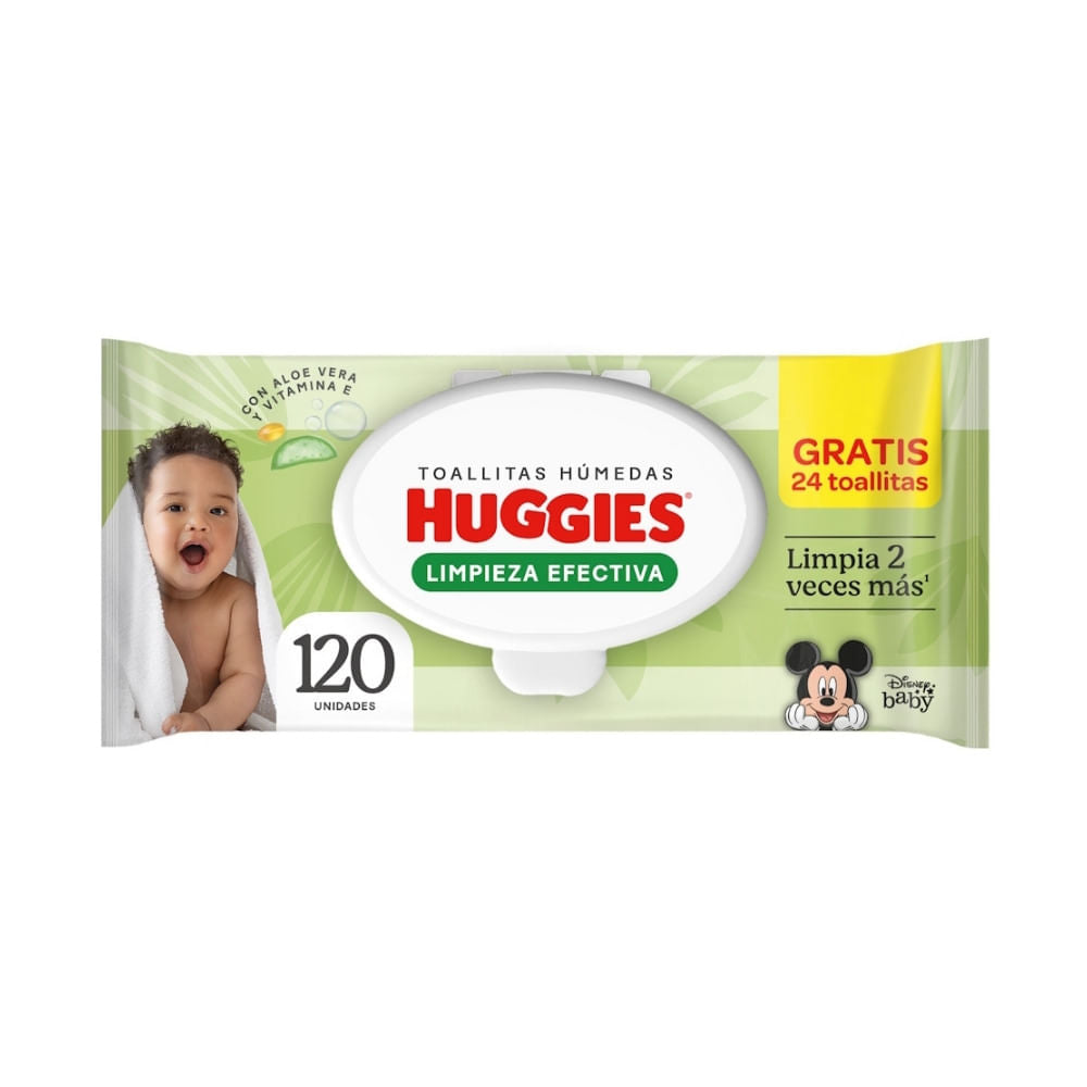 Toallitas Húmedas Huggies Limpieza Efectiva x 120 und