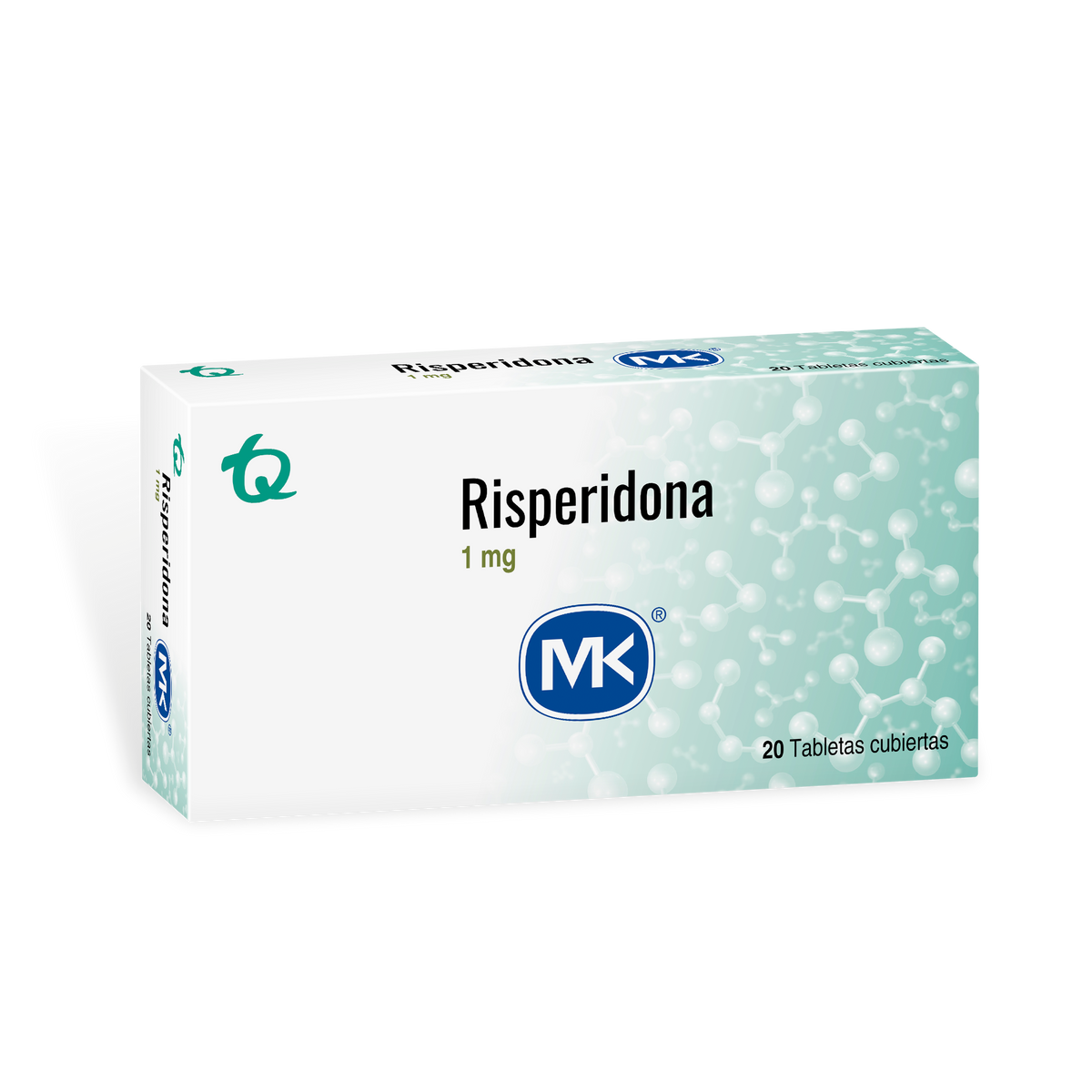 Risperidona 1mg MK Caja x 20 Tabletas